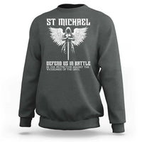 Saint Michael Defend Us In Battle Sweatshirt Christian Faith Gift