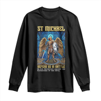 Saint Michael Prayer Defend Us In Battle Long Sleeve Shirt Religious Gift