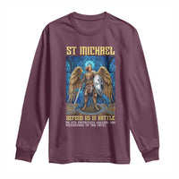Saint Michael Prayer Defend Us In Battle Long Sleeve Shirt Religious Gift