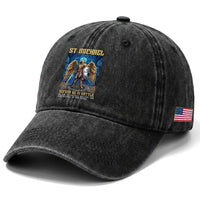 Saint Michael Prayer Defend Us In Battle Washed Cotton Baseball Cap Religious Gift