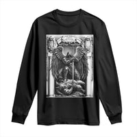 Saint Michael The Archangel Defeating Satan Long Sleeve Shirt Christian Faith Gift