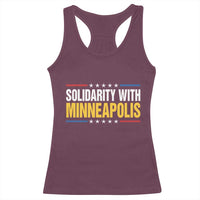 Solidarity With Minneapolis Racerback Tank Top Minnesota Community Support Gift