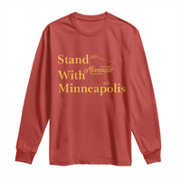 Stand With Minneapolis Long Sleeve Shirt Community And Social Justice Gift
