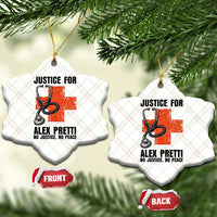 Justice For Alex Pretti Ceramic Ornament Minneapolis Support Gift