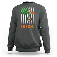 Irish American Pride Celtic Cross USA Flag Sweatshirt St Patricks Day Gift