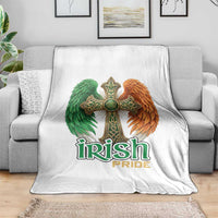 Irish Pride Celtic Cross Throw Blanket Christian Gift
