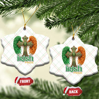 Irish Pride Celtic Cross Ceramic Ornament Christian Gift