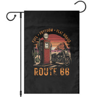 Vintage Route Highway 66 Gas Pump Garden Flag Fuel Freedom Flat Roads