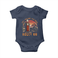 Vintage Route Highway 66 Gas Pump Baby Onesie Fuel Freedom Flat Roads