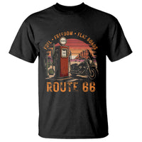 Vintage Route Highway 66 Gas Pump T Shirt Fuel Freedom Flat Roads