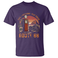 Vintage Route Highway 66 Gas Pump T Shirt Fuel Freedom Flat Roads