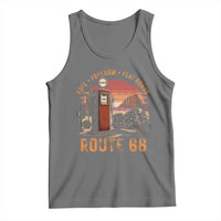 Vintage Route Highway 66 Gas Pump Tank Top Fuel Freedom Flat Roads