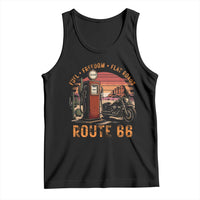 Vintage Route Highway 66 Gas Pump Tank Top Fuel Freedom Flat Roads