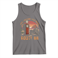 Vintage Route Highway 66 Gas Pump Tank Top Fuel Freedom Flat Roads