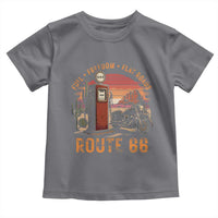 Vintage Route Highway 66 Gas Pump Toddler T Shirt Fuel Freedom Flat Roads