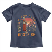 Vintage Route Highway 66 Gas Pump Toddler T Shirt Fuel Freedom Flat Roads