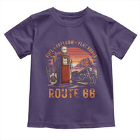 Vintage Route Highway 66 Gas Pump Toddler T Shirt Fuel Freedom Flat Roads