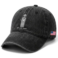Route Highway 66 Americana Road Trip Washed Cotton Baseball Cap Gas Grill Glory