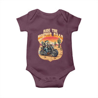 Funny Route Highway 66 Goose Biker Baby Onesie Ride The Mother Road