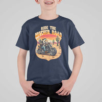 Funny Route Highway 66 Goose Biker T Shirt For Kid Ride The Mother Road