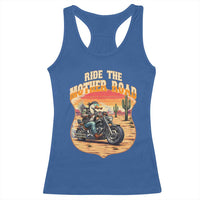 Funny Route Highway 66 Goose Biker Racerback Tank Top Ride The Mother Road