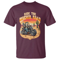 Funny Route Highway 66 Goose Biker T Shirt Ride The Mother Road