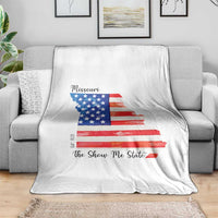 The Show Me State Est 1821 Throw Blanket Proud Missourian Gift