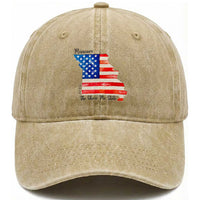 The Show Me State Est 1821 Washed Cotton Baseball Cap Proud Missourian Gift