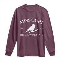 Vintage Blue Bird Missouri Long Sleeve Shirt The Show Me State Pride