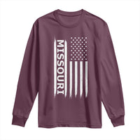 USA Flag Missouri State Pride Long Sleeve Shirt Missourian Pride