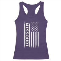 USA Flag Missouri State Pride Racerback Tank Top Missourian Pride