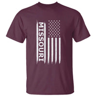 USA Flag Missouri State Pride T Shirt Missourian Pride
