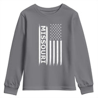 USA Flag Missouri State Pride Youth Sweatshirt Missourian Pride