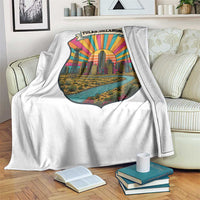 Route Highway 66 Tulsa Oklahoma Throw Blanket Mother Road Travel Gift
