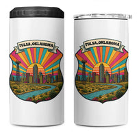 Route Highway 66 Tulsa Oklahoma 4 in 1 Can Cooler Tumbler Mother Road Travel Gift