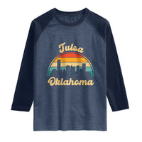 Vintage Tulsa Oklahoma Pride Raglan Shirt Proud Oklahoman Gift