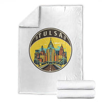 Vintage Tulsa Oklahoma Cityscape Pride Throw Blanket