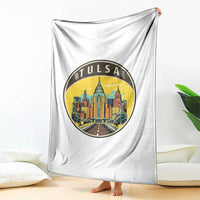 Vintage Tulsa Oklahoma Cityscape Pride Throw Blanket