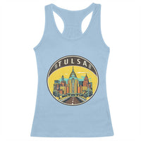 Vintage Tulsa Oklahoma Cityscape Pride Racerback Tank Top