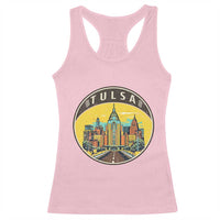 Vintage Tulsa Oklahoma Cityscape Pride Racerback Tank Top