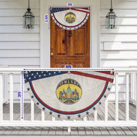 Vintage Tulsa Oklahoma Cityscape Pride Patriotic Fan Flag
