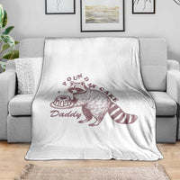 Funny Raccoon Adult Humor Gag Gift Throw Blanket Pound My Cake Daddy