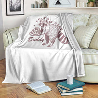 Funny Raccoon Adult Humor Gag Gift Throw Blanket Pound My Cake Daddy
