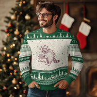 Funny Raccoon Adult Humor Gag Gift Ugly Christmas Sweater Pound My Cake Daddy
