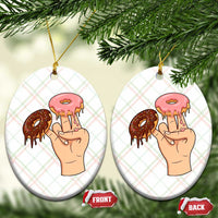 2 In The Pink 1 In The Stink Ceramic Ornament Funny Donut Adult Humor