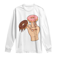2 In The Pink 1 In The Stink Long Sleeve Shirt Funny Donut Adult Humor