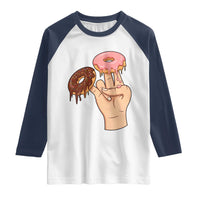 2 In The Pink 1 In The Stink Raglan Shirt Funny Donut Adult Humor