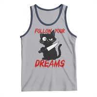 Killer Black Cat Halloween Tank Top Follow Your Dreams - Wonder Print Shop