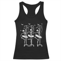 Emergency Room RN Nurse Halloween Racerback Tank Top Dancing Skeleton - Wonder Print Shop
