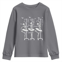 Emergency Room RN Nurse Halloween Youth Sweatshirt Dancing Skeleton - Wonder Print Shop